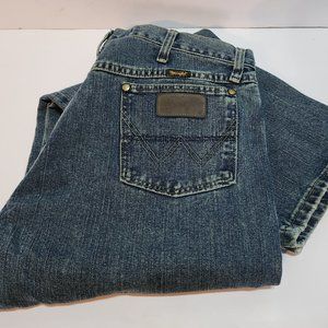 Wrangler Mens Jeans George Strait Cowboy Cut Tag: 35x30 Actual: 34x29 Stonewash